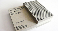 Recycled business cards (Neenah Desert Storm)